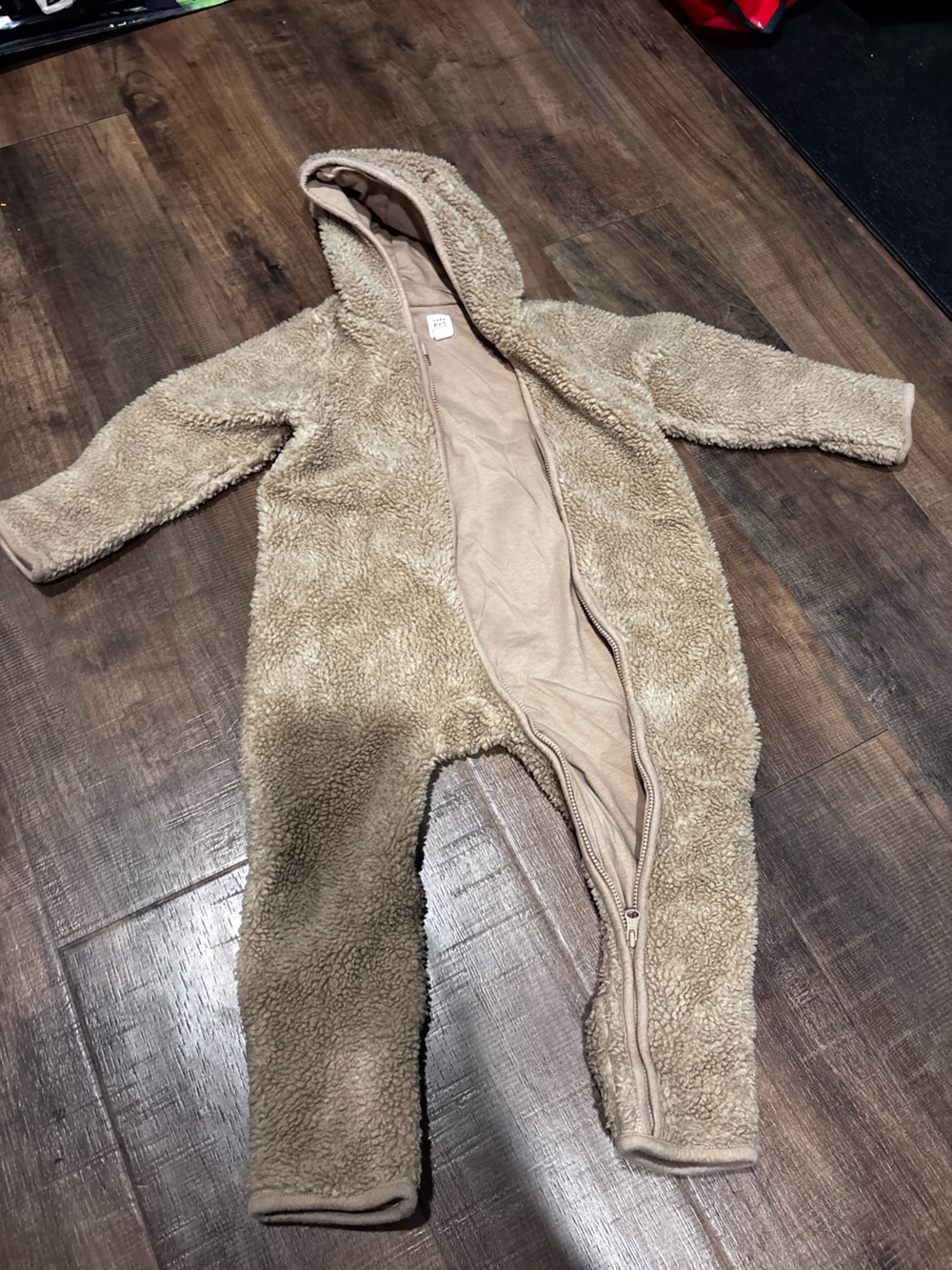 GAP Teddy Fleece Hooded One-Piece 18-24 months